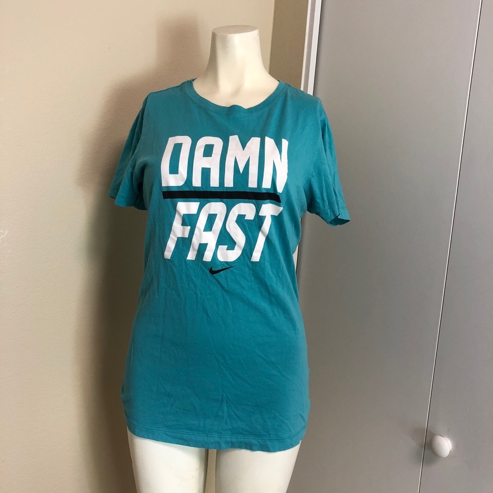 Nike “Damn Fast” Slim Fit Tee size M